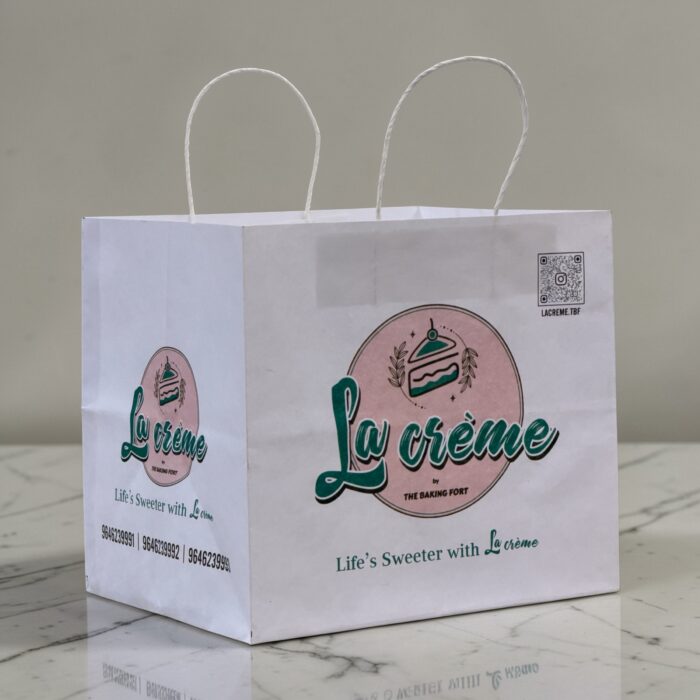 white cake paper bags