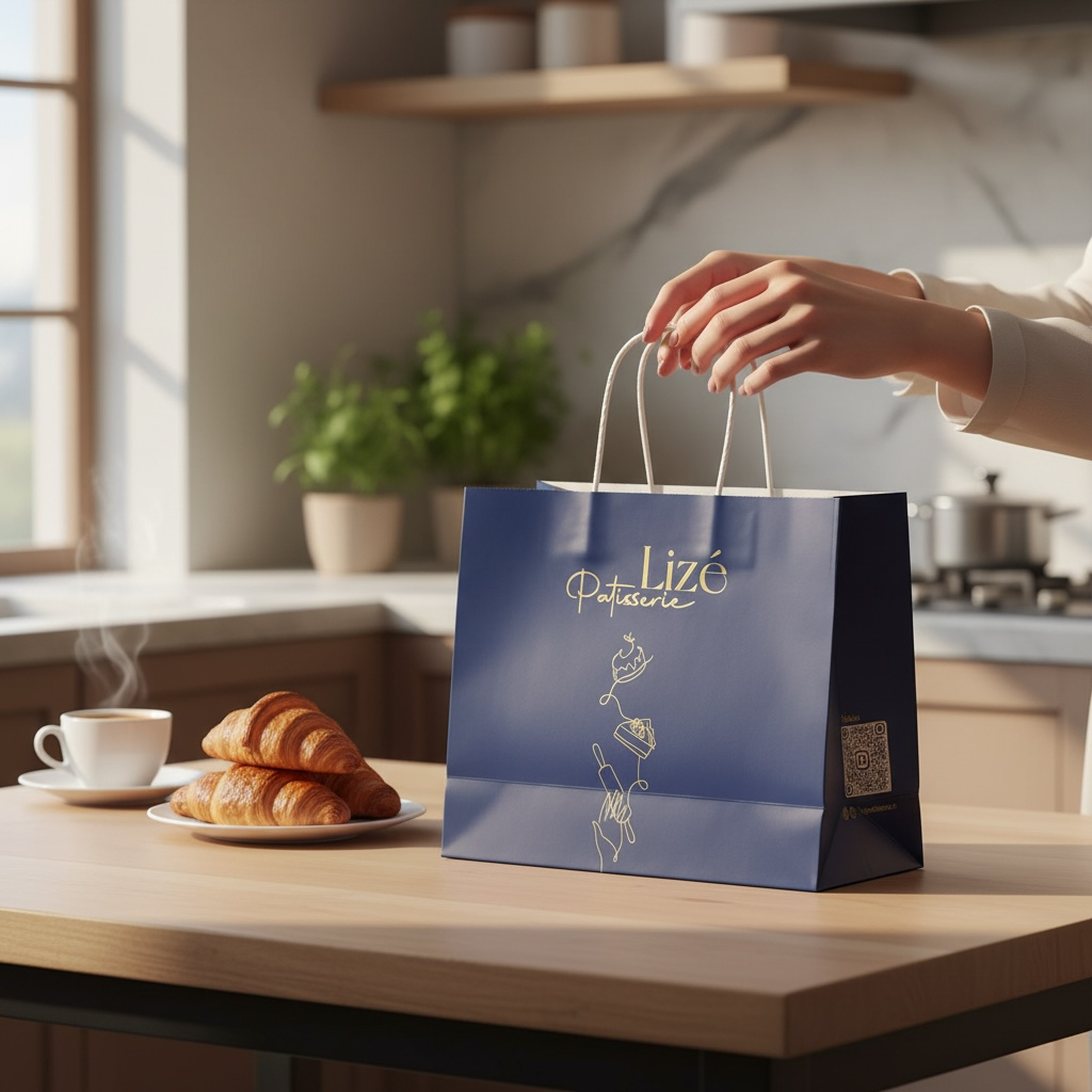Blue Color Paper Bags