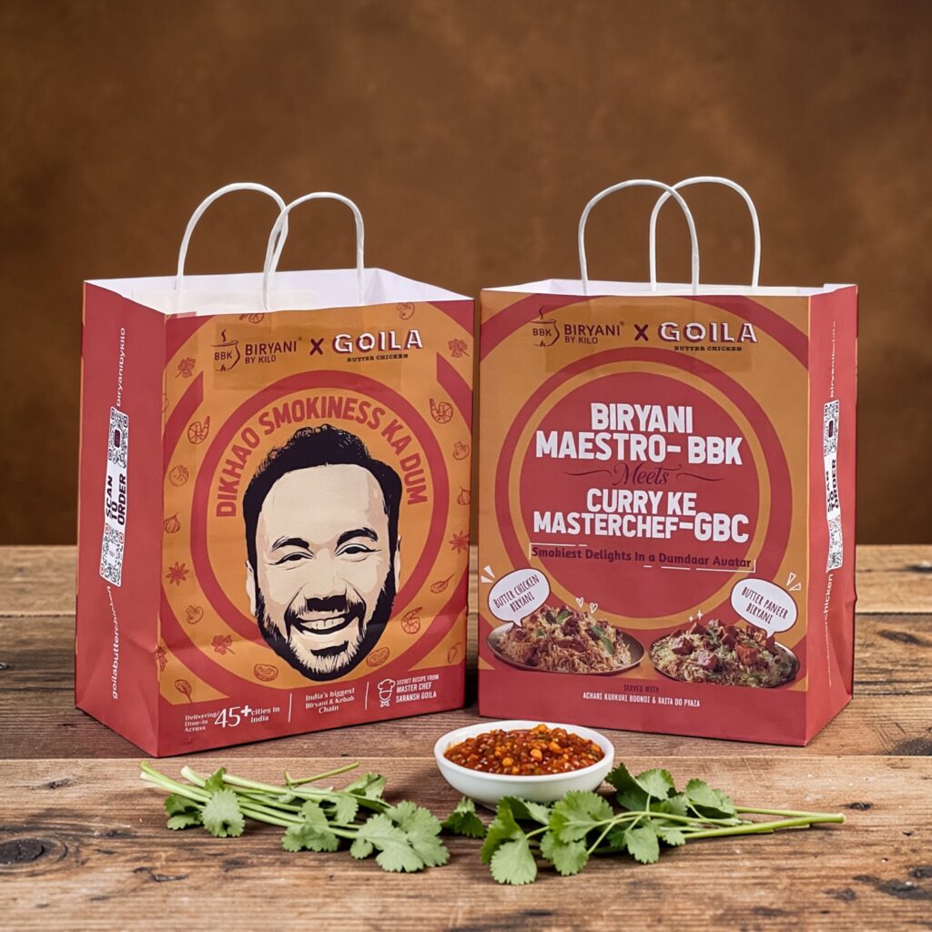 Printed food-grade paper bags for takeaway packaging
